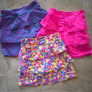 RuffleButts Girls Skort Bundle of 3 Size 8 Tennis Golf Bright Summer